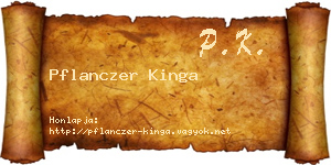 Pflanczer Kinga névjegykártya